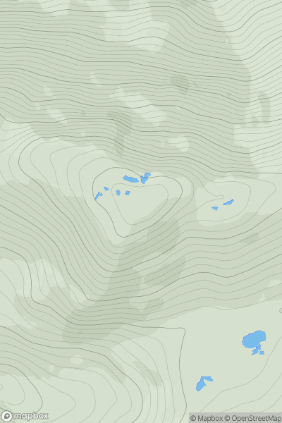 Thumbnail image for Druim a' Chuirn [Mallaig to Fort William] showing contour plot for surrounding peak